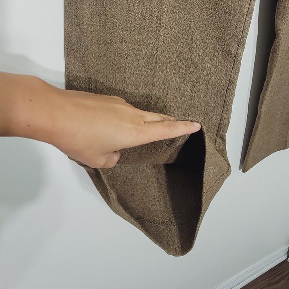 Laura Studio Neutral Tone Browns Wide Leg Preppy Business Professional Size 6 - Picture 5 of 12